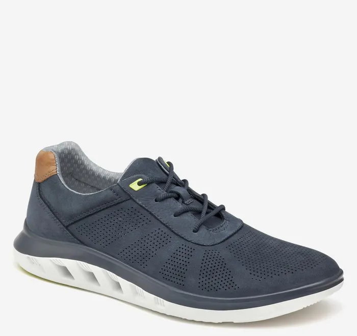 JohnstonandMurphy LaceUps Activate UThroat Navy Nubuck 8211 Men
