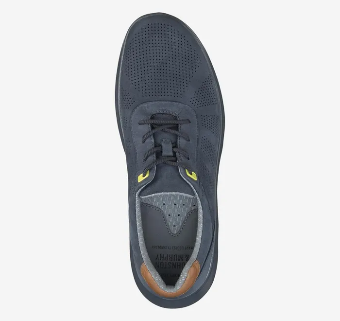 JohnstonandMurphy LaceUps Activate UThroat Navy Nubuck 8211 Men