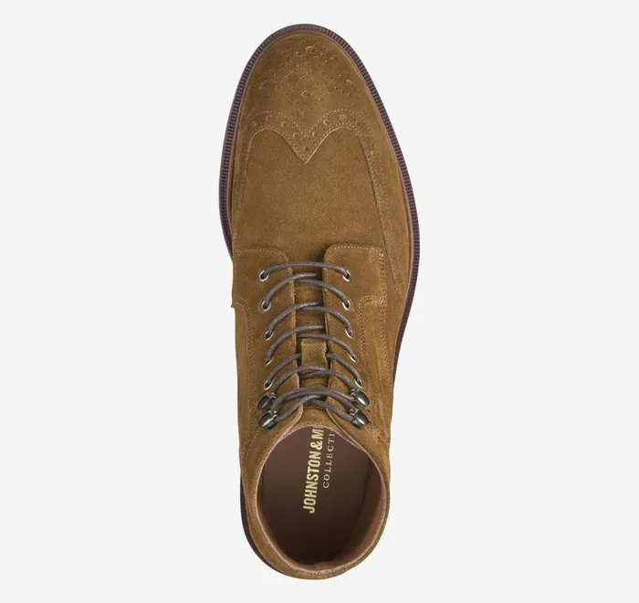 JohnstonandMurphy LaceUps Hartley Wingtip Boot Snuff Italian Suede 8211 Men JohnstonandMurphy LaceUps Hartley Wingtip Boot Snuff Italian Suede 8211 Men
