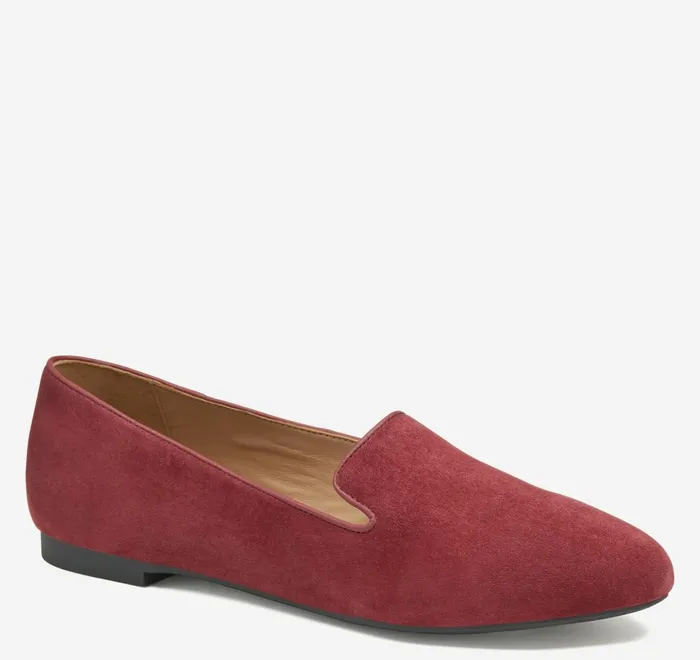JohnstonandMurphy Mules and Loafers Delanie Loafer Dark Red Kid Suede 8211 Women