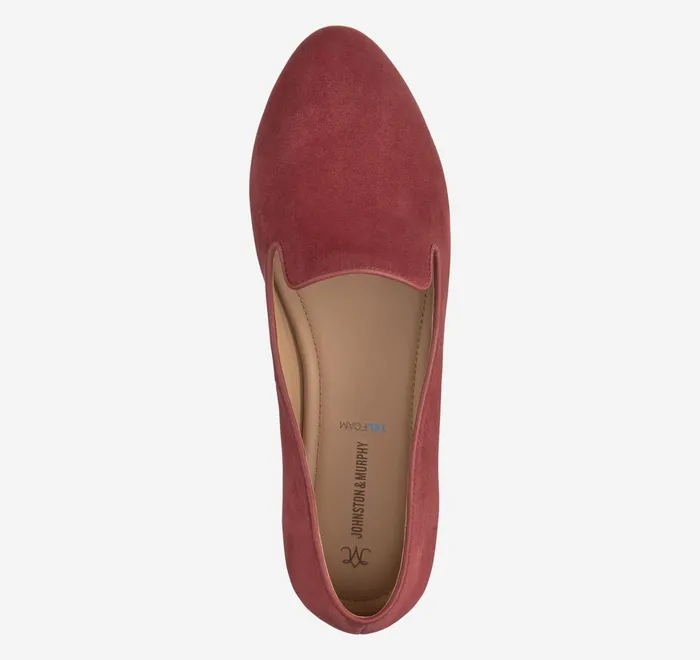 JohnstonandMurphy Mules and Loafers Delanie Loafer Dark Red Kid Suede 8211 Women JohnstonandMurphy Mules and Loafers Delanie Loafer Dark Red Kid Suede 8211 Women