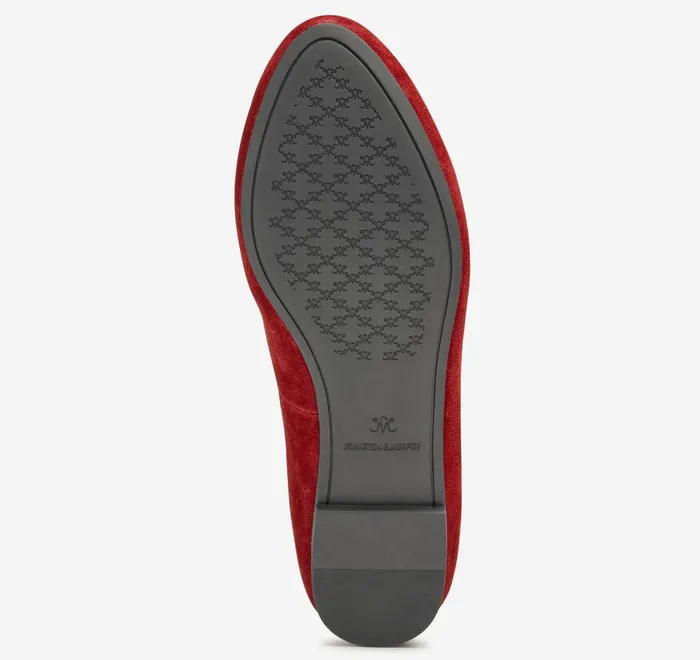 JohnstonandMurphy Mules and Loafers Delanie Loafer Dark Red Kid Suede 8211 Women JohnstonandMurphy Mules and Loafers Delanie Loafer Dark Red Kid Suede 8211 Women