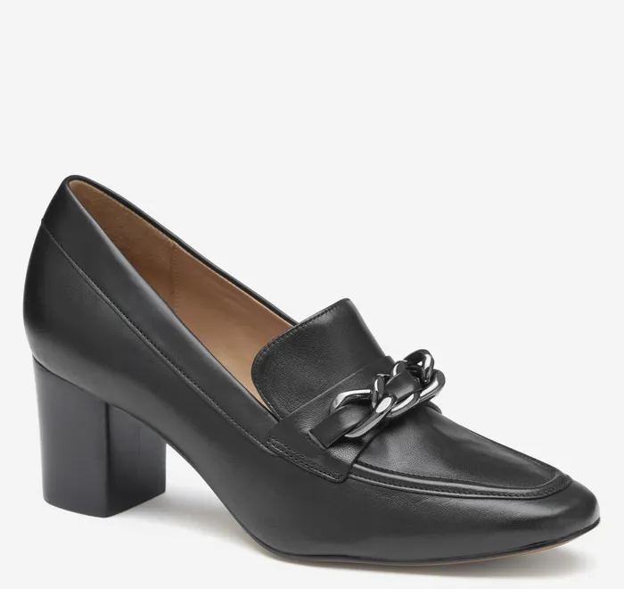 JohnstonandMurphy Mules and Loafers Eleanor Chain Loafer Black Calfskin 8211 Women