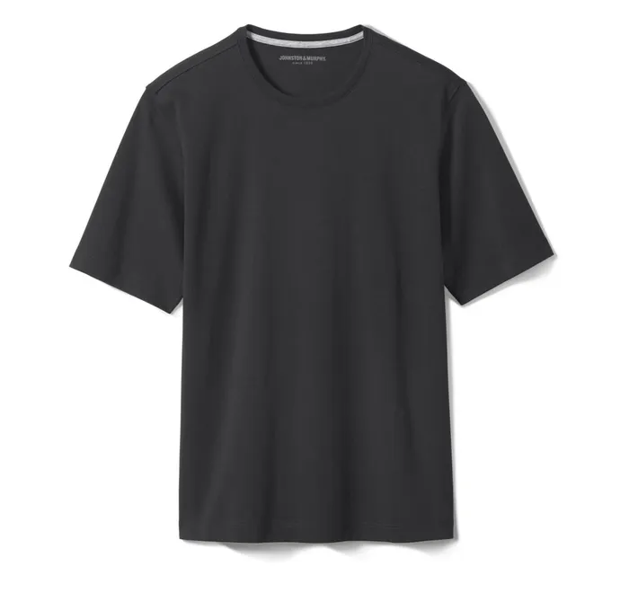 JohnstonandMurphy Polos and Tees Essential Tee Black 8211 Men JohnstonandMurphy Polos and Tees Essential Tee Black 8211 Men
