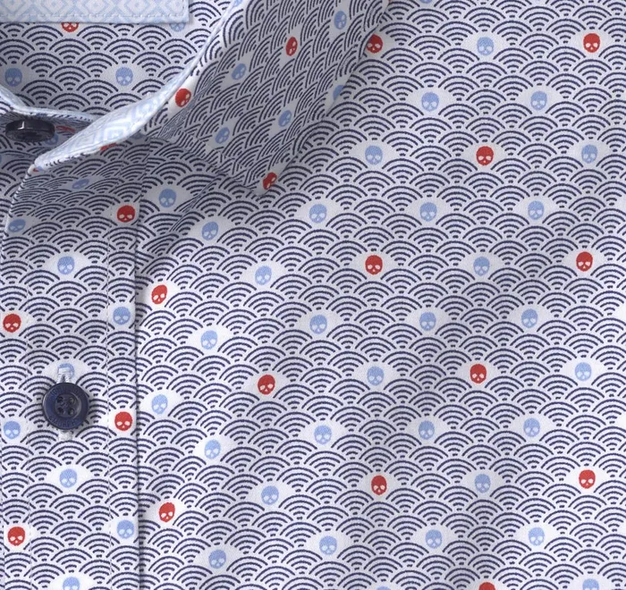 JohnstonandMurphy Shirts Printed Cotton Shirt Rising Skull Print 8211 Men JohnstonandMurphy Shirts Printed Cotton Shirt Rising Skull Print 8211 Men