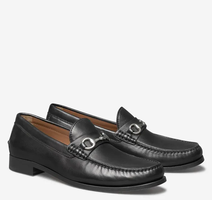 JohnstonandMurphy SlipOns and Loafers Baldwin Bit Loafer Black Sheepskin 8211 Men