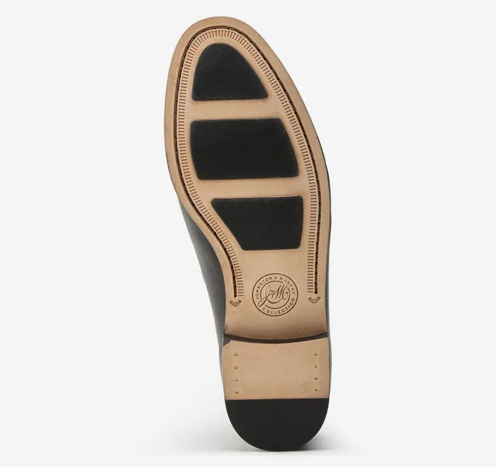 JohnstonandMurphy SlipOns and Loafers Baldwin Bit Loafer Black Sheepskin 8211 Men