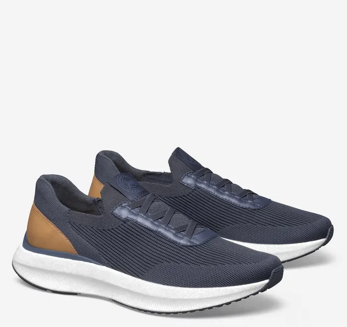 JohnstonandMurphy SlipOns and Loafers Briley Knit Jogger Navy Knit 8211 Men