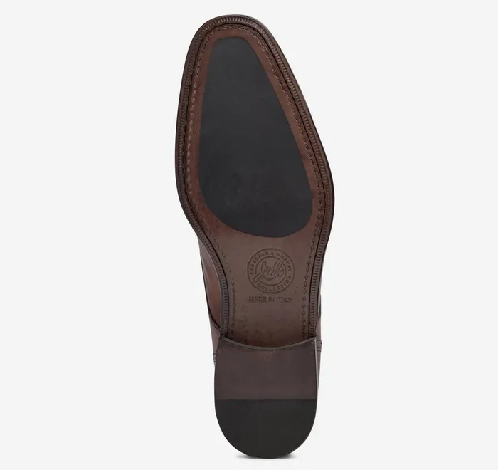 JohnstonandMurphy SlipOns and Loafers Ellsworth Double Buckle Boot Brown Handstained Calfskin 8211 Men