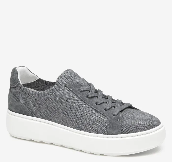 JohnstonandMurphy Sneakers Cammie Knit LaceUp Gray Knit 8211 Women