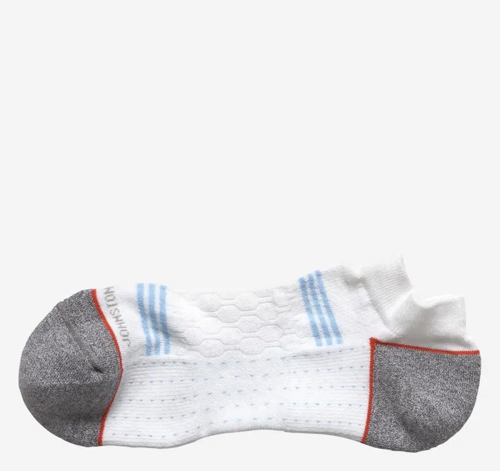 JohnstonandMurphy Socks First In Comfort Ankle Socks White Sport Stripe 8211 Men