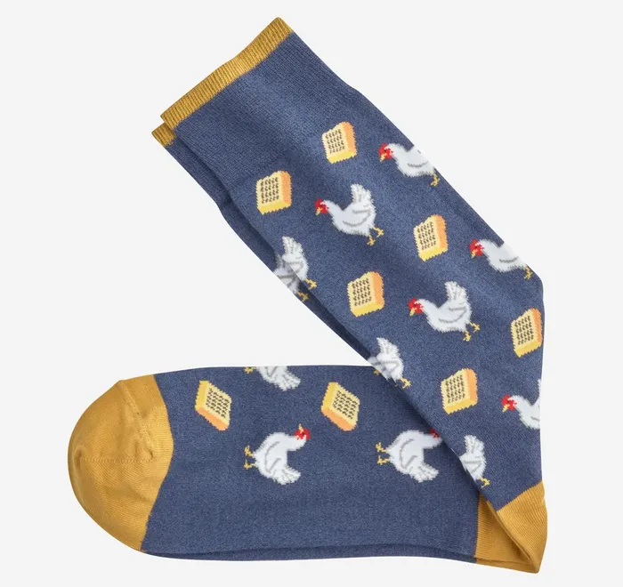JohnstonandMurphy Socks Novelty Socks Denim Chicken And Waffles 8211 Men