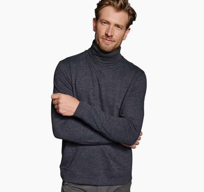 JohnstonandMurphy Sweaters and Knits Knit Turtleneck Navy 8211 Men