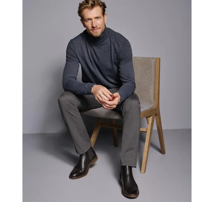 JohnstonandMurphy Sweaters and Knits Knit Turtleneck Navy 8211 Men