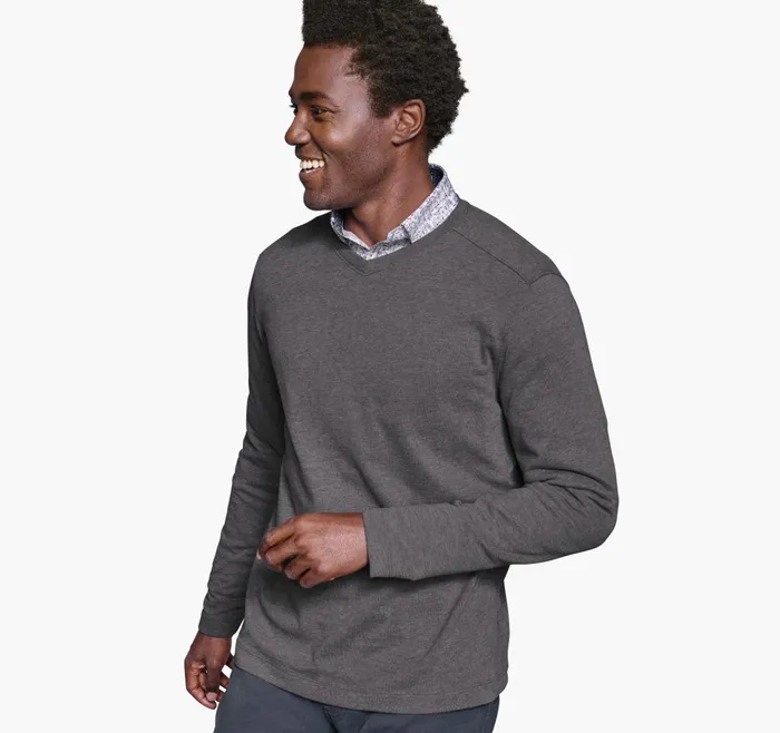 JohnstonandMurphy Sweaters and Knits Knit VNeck Gray 8211 Men