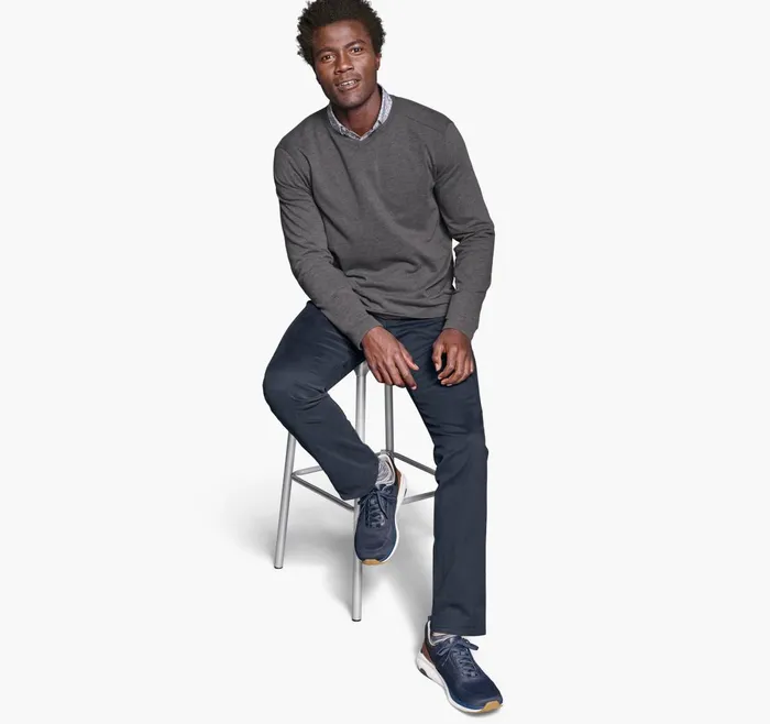 JohnstonandMurphy Sweaters and Knits Knit VNeck Gray 8211 Men
