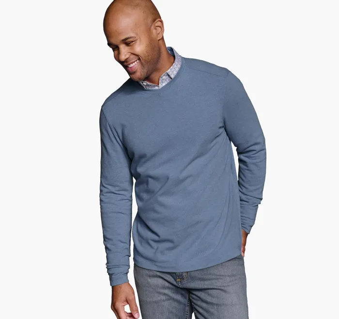 JohnstonandMurphy Sweaters and Knits Knit VNeck Light Blue 8211 Men