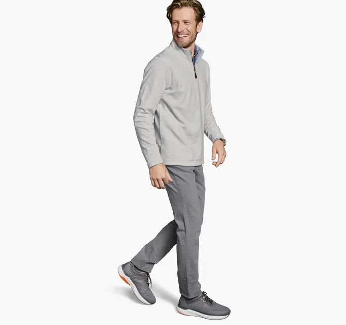 JohnstonandMurphy Sweaters and Knits Reversible Solid QuarterZip Whitestorm 8211 Men JohnstonandMurphy Sweaters and Knits Reversible Solid QuarterZip Whitestorm 8211 Men