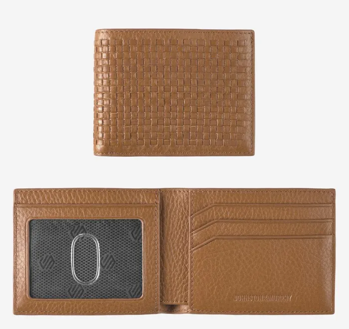 JohnstonandMurphy Wallets Kingston Woven Billfold Brown 8211 Men