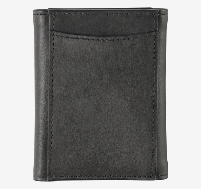 JohnstonandMurphy Wallets Rhodes Trifold Wallet Black Full Grain 8211 Men