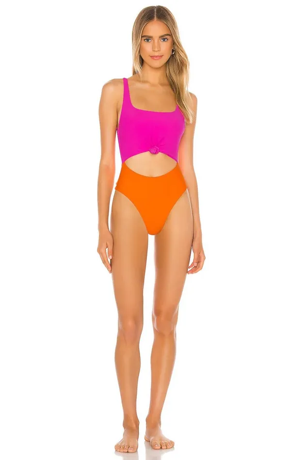 Jojo One Piece Pink and Orange Women Lovers Friends Swimsuits and CoverUps