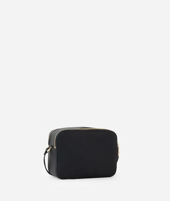 Journey Geo Small TwoZip Reporter Crossbody Bag Black Woman Alviero Martini Crossbody Bags