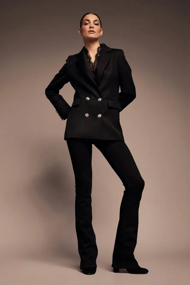 Jubilee Double Breasted Blazer Black Twill Women Holland Cooper Jackets Jubilee Double Breasted Blazer Black Twill Women Holland Cooper Jackets