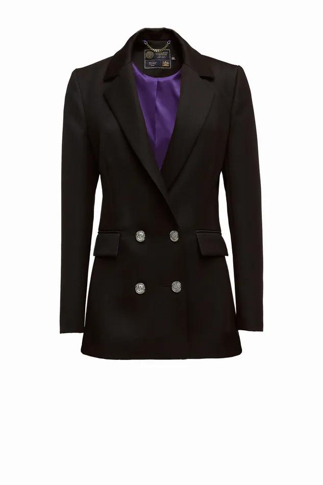 Jubilee Double Breasted Blazer Black Twill Women Holland Cooper Jackets Jubilee Double Breasted Blazer Black Twill Women Holland Cooper Jackets