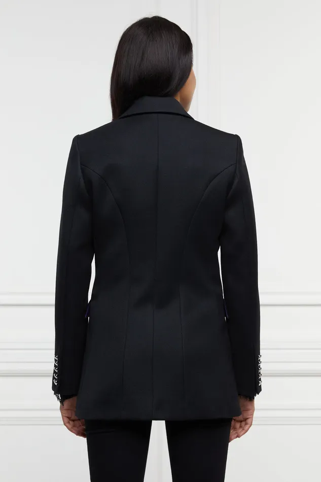 Jubilee Double Breasted Blazer Black Twill Women Holland Cooper Jackets Jubilee Double Breasted Blazer Black Twill Women Holland Cooper Jackets