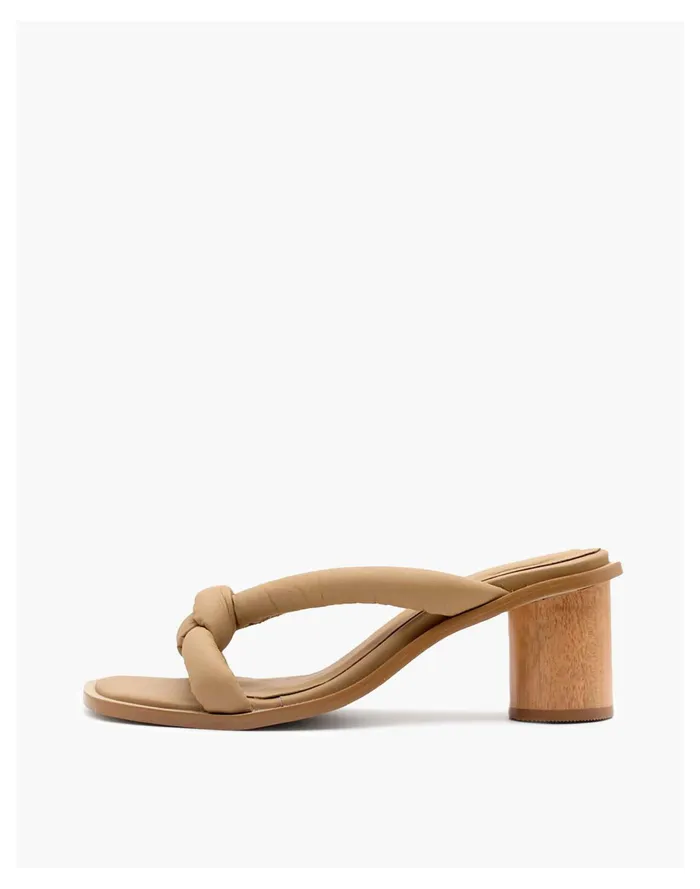 KAANAS ARAUCA CHUNKY KNOT WOOD HEEL Natural Women Madewell Heels