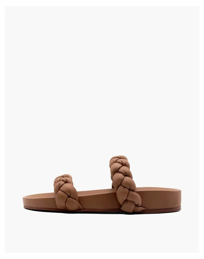 KAANAS Coco Chunky Braided Pool Slides Coffee Women Madewell Sandals