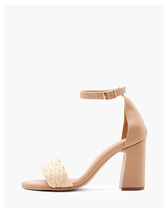 KAANAS Dumai Raffia Strap Heel Beige Women Madewell Heels KAANAS Dumai Raffia Strap Heel Beige Women Madewell Heels