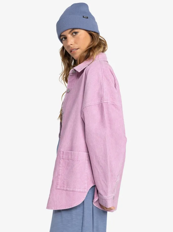 Kick Back 8211 Corduroy Shacket Mauve Orchid Women Roxy Shirts