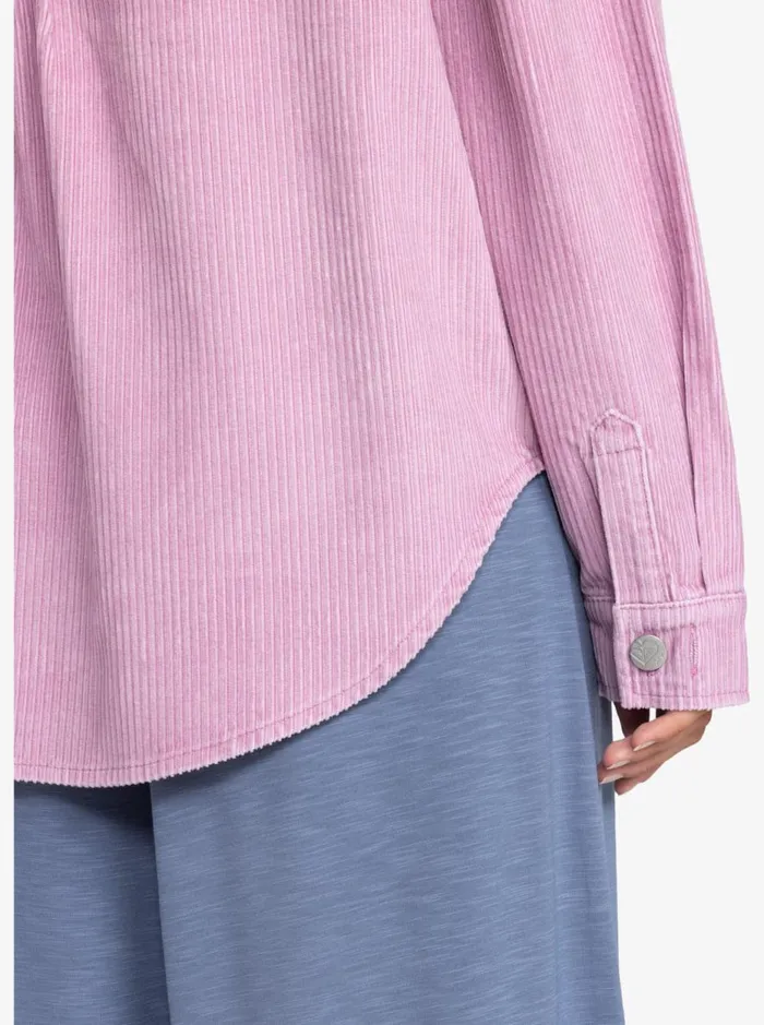 Kick Back 8211 Corduroy Shacket Mauve Orchid Women Roxy Shirts