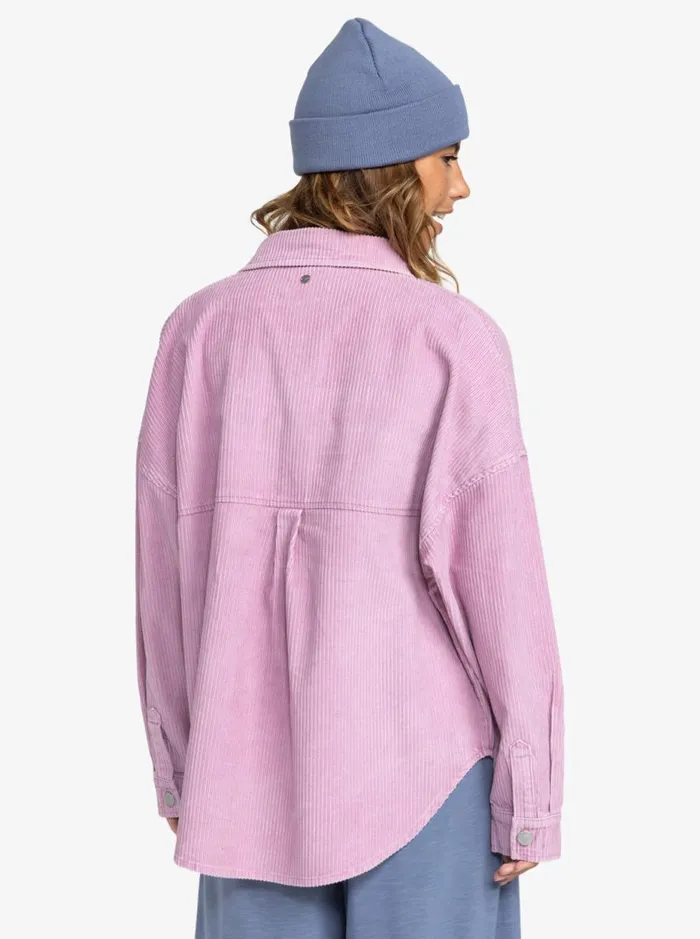Kick Back 8211 Corduroy Shacket Mauve Orchid Women Roxy Shirts