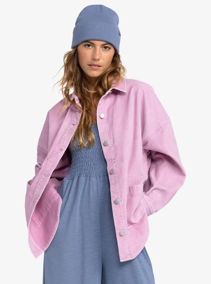 Kick Back 8211 Corduroy Shacket Mauve Orchid Women Roxy Shirts