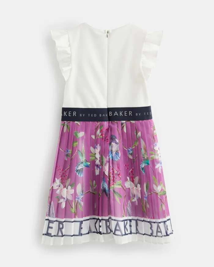 Kids ADOREY 8211 Branded Floral Skirt Mockable Dress Plum Ted Baker Dresses Kids ADOREY 8211 Branded Floral Skirt Mockable Dress Plum Ted Baker Dresses