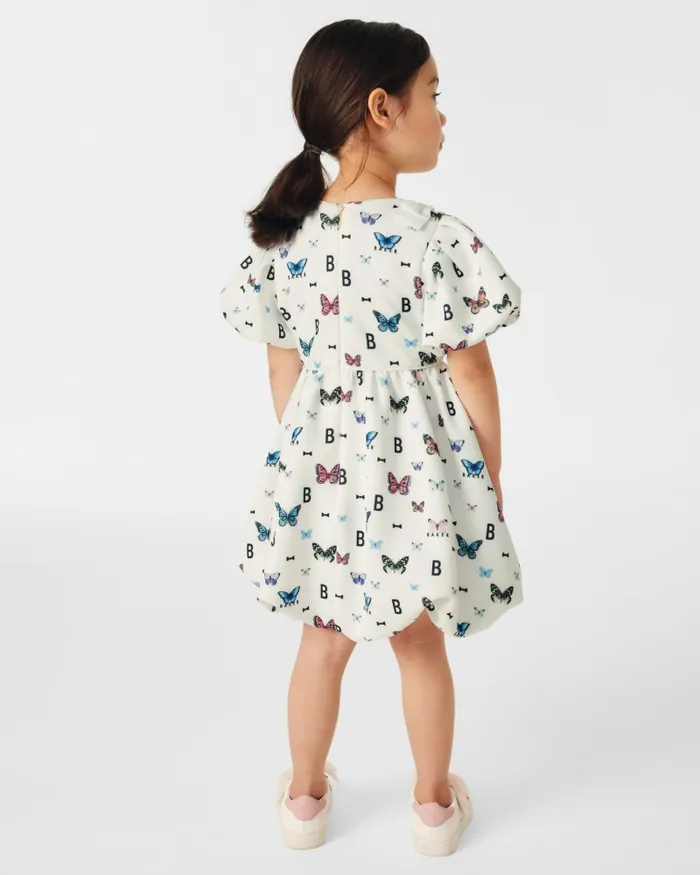 Kids CAPRHI 8211 Butterfly Print Bubble Hem Dress White Ted Baker Dresses Kids CAPRHI 8211 Butterfly Print Bubble Hem Dress White Ted Baker Dresses
