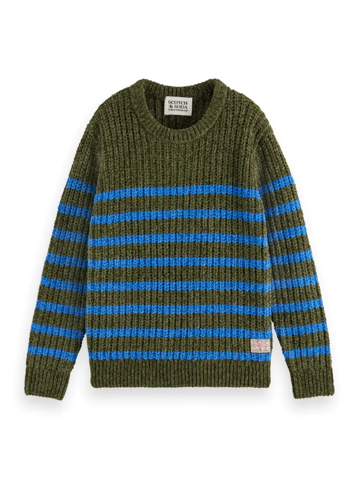 Kids CHENILLE KNIT PULLOVER Military Scotch and Soda Knitwear