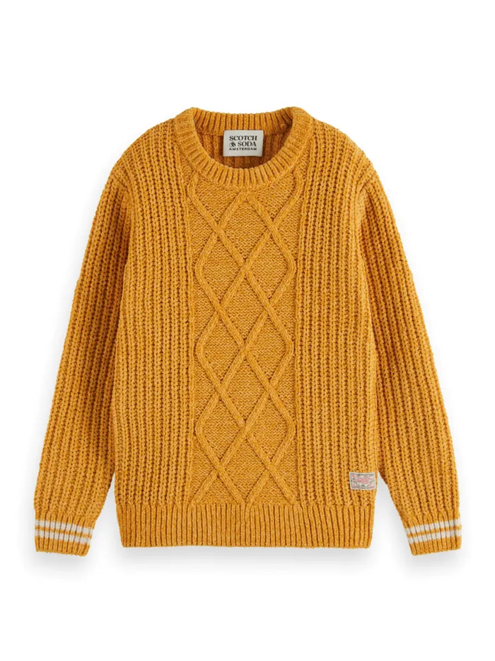 Kids CHENILLE KNIT PULLOVER Military Scotch and Soda Knitwear