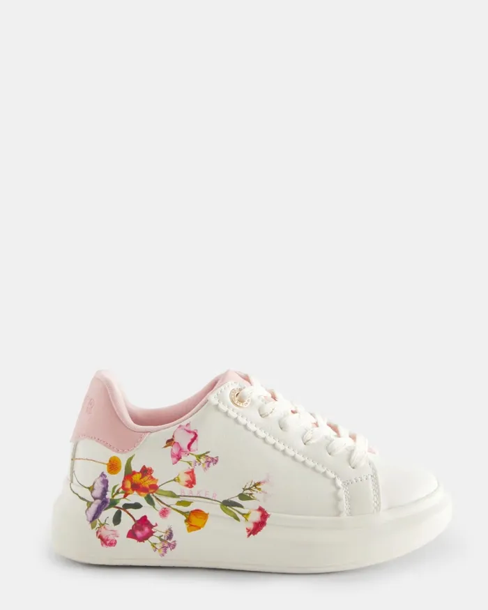 Kids CLAUDDI 8211 Floral Chunky Trainers White Ted Baker Older Girls Kids CLAUDDI 8211 Floral Chunky Trainers White Ted Baker Older Girls