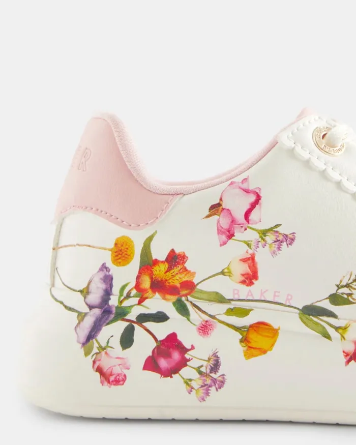 Kids CLAUDDI 8211 Floral Chunky Trainers White Ted Baker Older Girls Kids CLAUDDI 8211 Floral Chunky Trainers White Ted Baker Older Girls