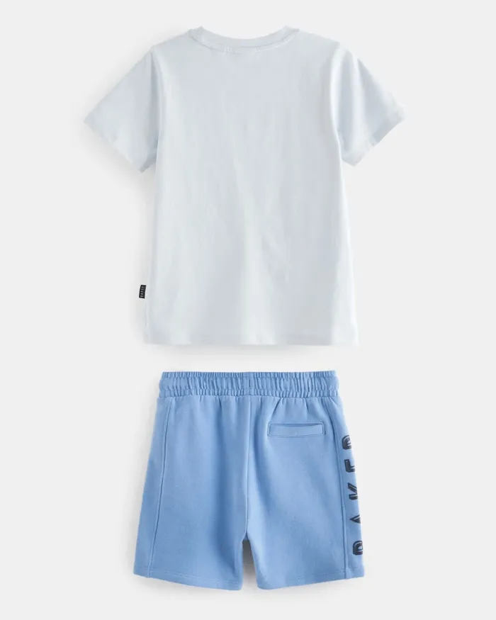Kids CRAKLES 8211 Branded Cotton TShirt And Shorts Set Blue Ted Baker Sets and Outfits Kids CRAKLES 8211 Branded Cotton TShirt And Shorts Set Blue Ted Baker Sets and Outfits