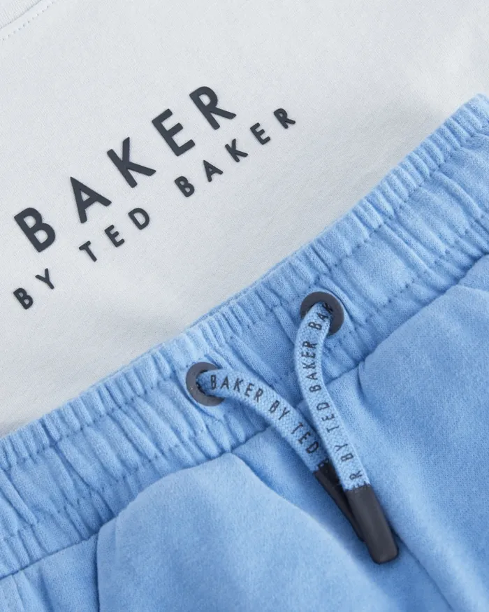Kids CRAKLES 8211 Branded Cotton TShirt And Shorts Set Blue Ted Baker Sets and Outfits Kids CRAKLES 8211 Branded Cotton TShirt And Shorts Set Blue Ted Baker Sets and Outfits