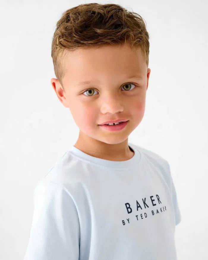 Kids CRAKLES 8211 Branded Cotton TShirt And Shorts Set Blue Ted Baker Sets and Outfits Kids CRAKLES 8211 Branded Cotton TShirt And Shorts Set Blue Ted Baker Sets and Outfits