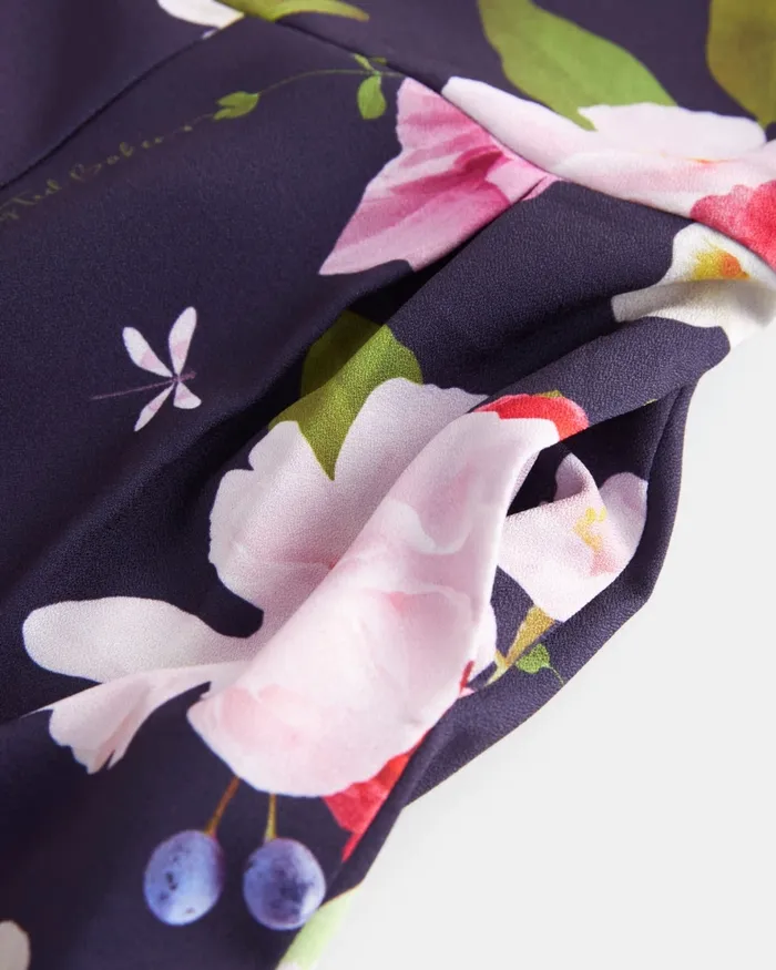 Kids DOLLEEY 8211 Floral Jumpsuit With Back Cut Out Navy Ted Baker Older Girls Kids DOLLEEY 8211 Floral Jumpsuit With Back Cut Out Navy Ted Baker Older Girls