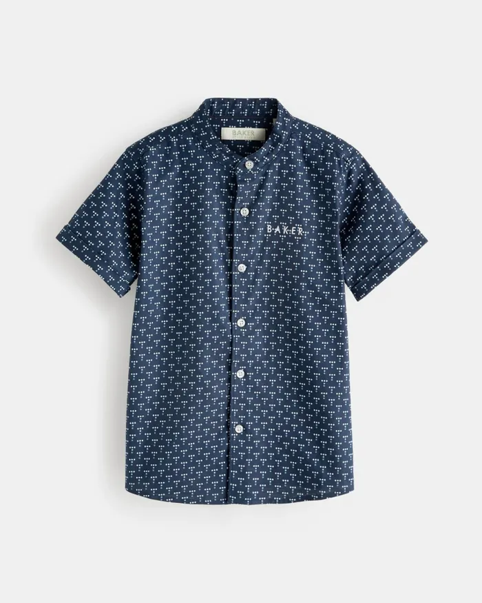 Kids IONATAN 8211 T Print Short Sleeve Shirt Navy Ted Baker Tops Kids IONATAN 8211 T Print Short Sleeve Shirt Navy Ted Baker Tops