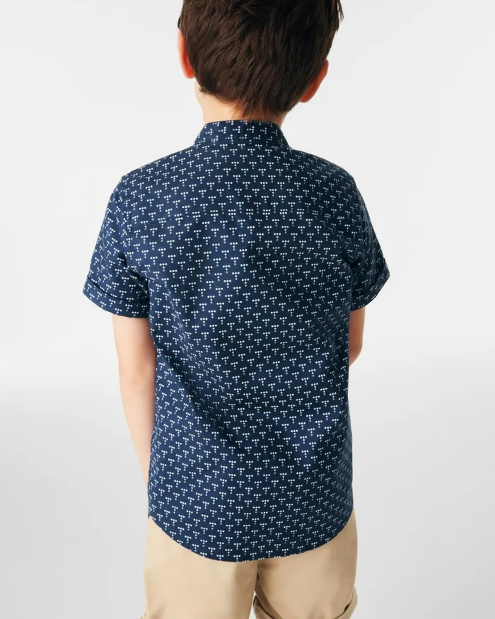 Kids IONATAN 8211 T Print Short Sleeve Shirt Navy Ted Baker Tops Kids IONATAN 8211 T Print Short Sleeve Shirt Navy Ted Baker Tops