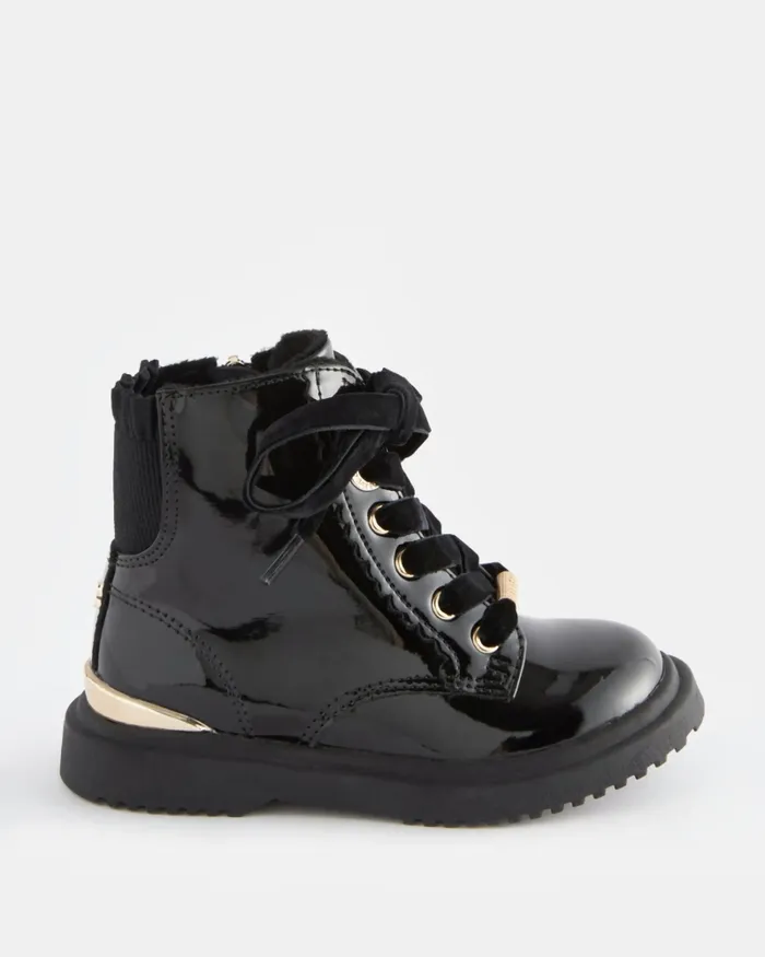 Kids KAMILAE 8211 Patent Ankle Boots Black Ted Baker Younger Girls Kids KAMILAE 8211 Patent Ankle Boots Black Ted Baker Younger Girls