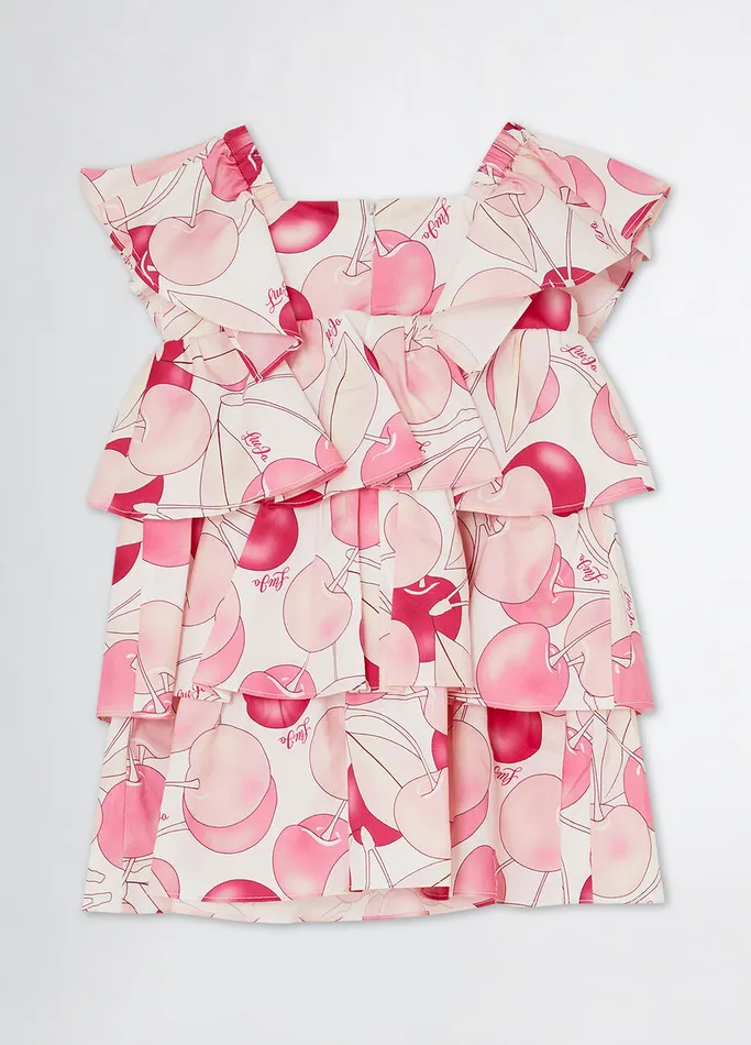Kids Liujo Dresses and Jumpsuits Printed Cotton Dress Pink
